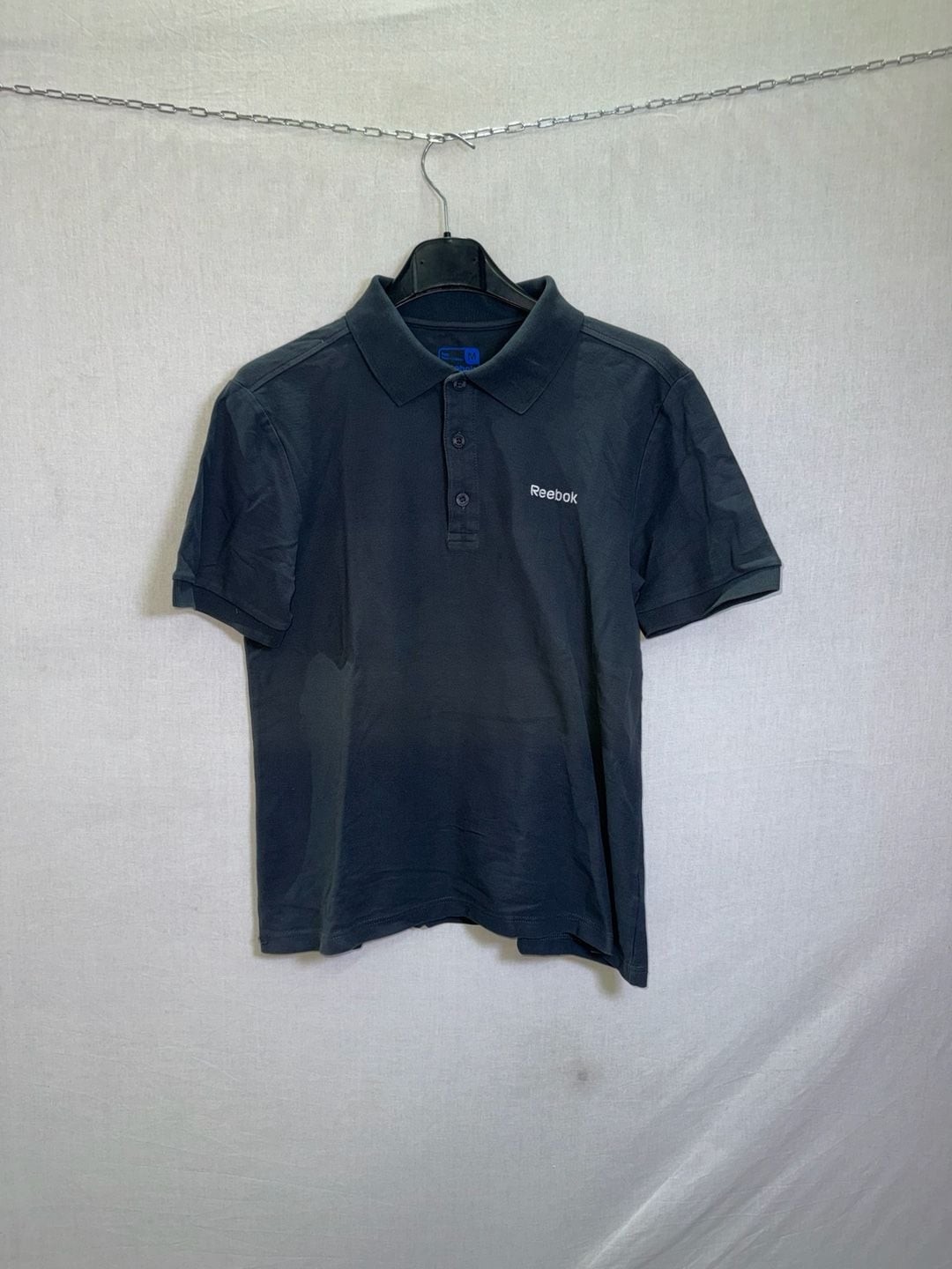 Reebok Elements Short Sleeve Cotton Polo Shirt in Midnight Navy gallery