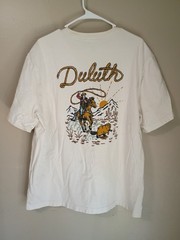 Men’s Duluth Trading Company Short Sleeve T-shirt Oatmeal Large Standard Fit Un