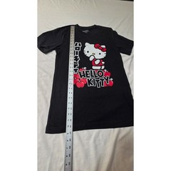 Hello Kitty Apples Graphic Tee Small Black Sanrio Kawaii cute Y2K Shirt nwot