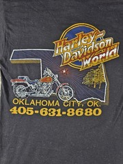 Vintage 80s 3D Emblem Harley Davidson Last Bikers On Earth T-Shirt M OKC