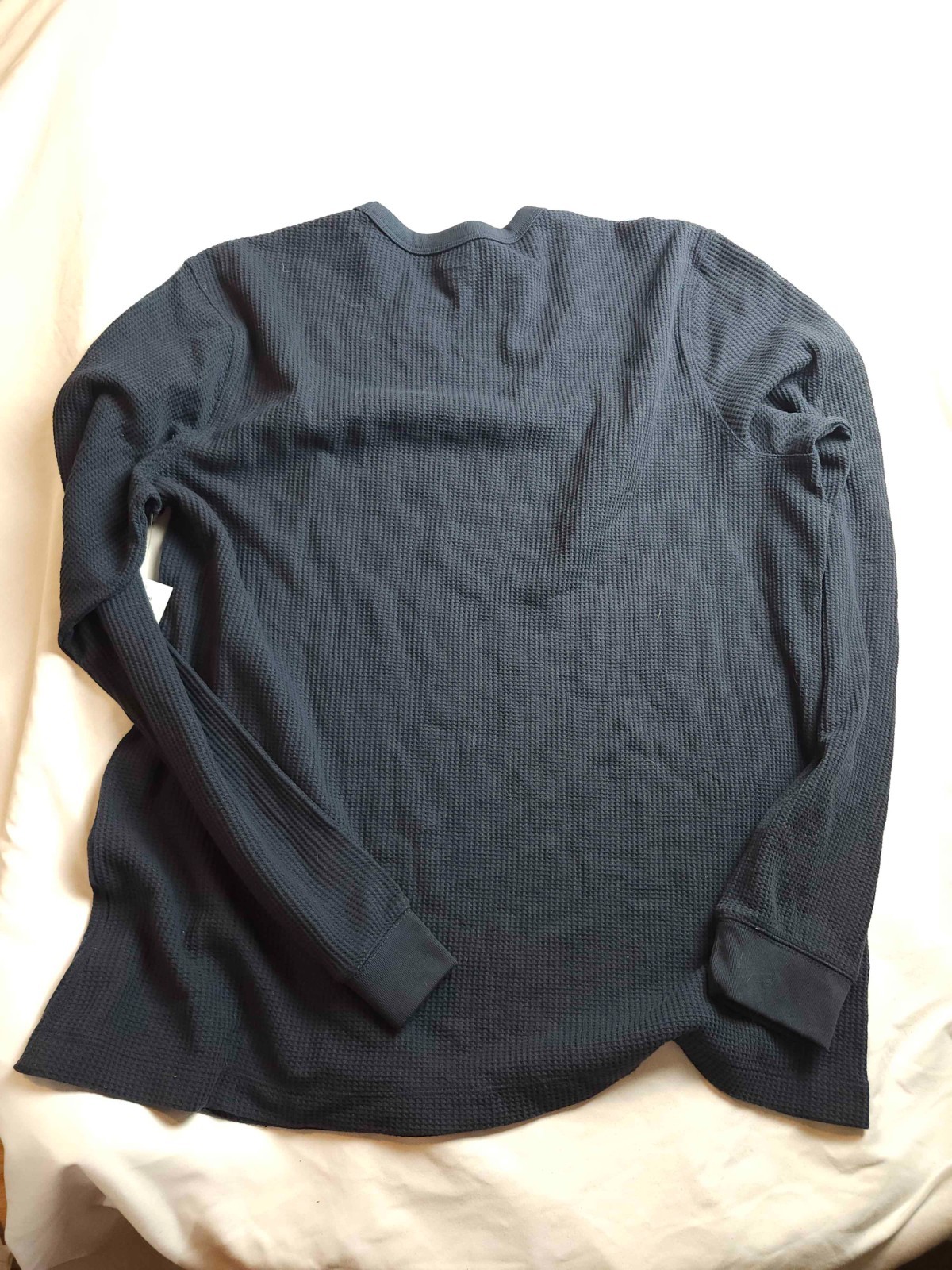Sonoma Pullover Shirt Mens 2XLT Blue Knit Thermal Striped Waffle Knit Outdoor gallery