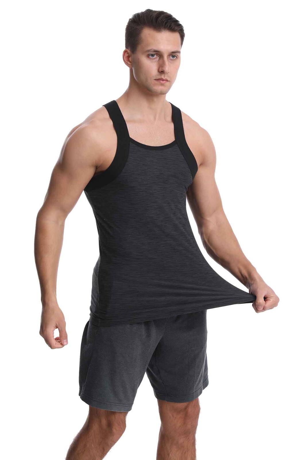 Different Touch Men's 3 Pack Dry Fit Square Cut G-unit Style Tank Top A-shirts gallery