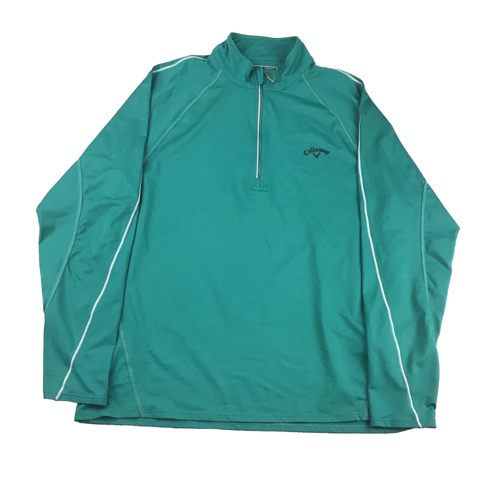 Callaway Shirt Mens Medium Green Performance Weather Series Long Sleeves 1/4 Zip