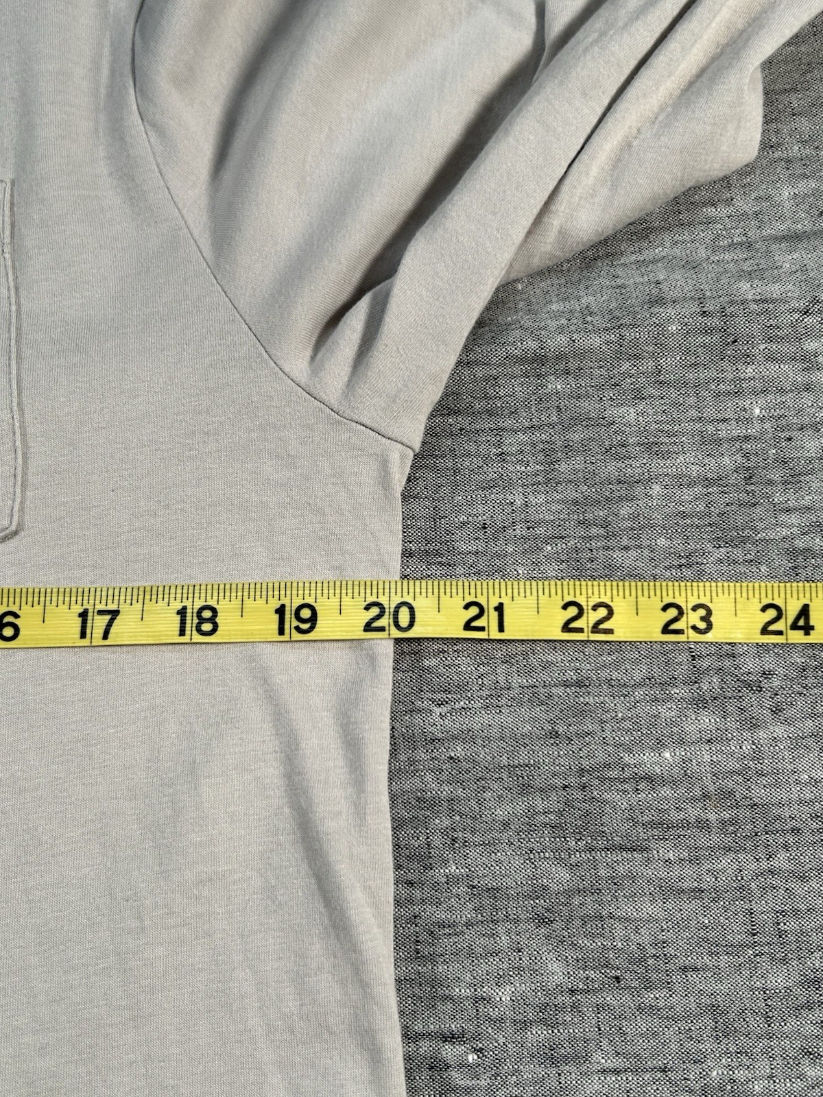 Standard James Perse Henley Shirt Mens 2 Medium Grey Long Sleeve Cotton gallery