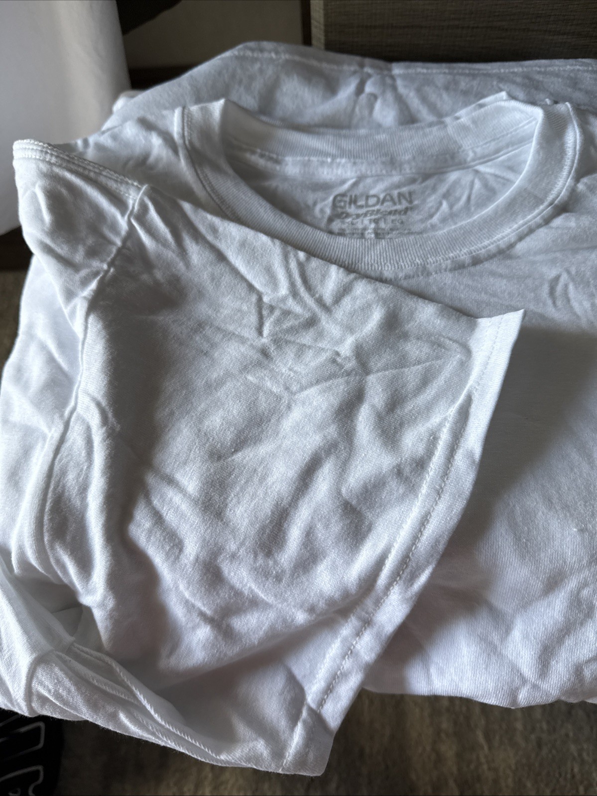 Gildan - DryBlend 50/50 T-Shirt White NEW XL Smoke Free Tag Less, New! See Pics. gallery