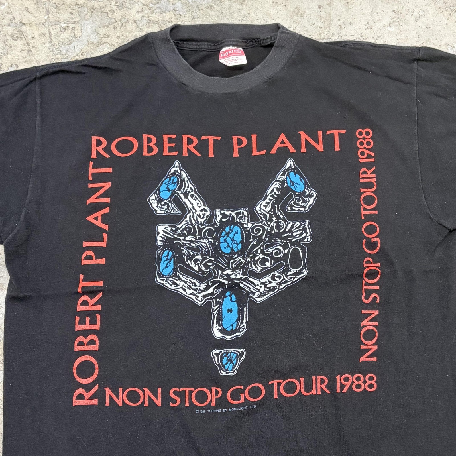 Vintage Robert Plant Shirt Mens Large Black 1988 Non Stop Go Tour Band Tee gallery