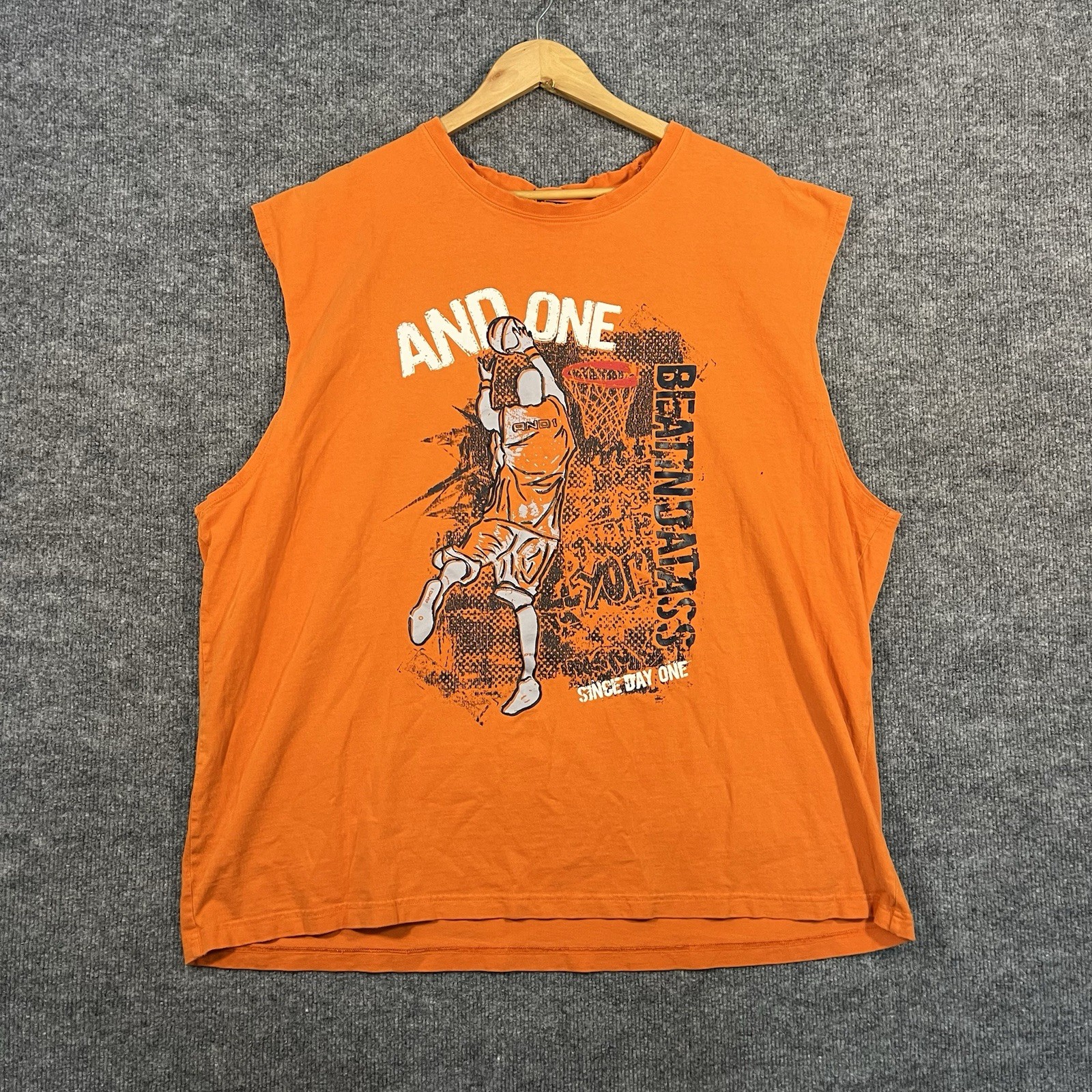 Vintage 90s And1 Basketball Trash Talk Sleeveless Cut Sleeve Shirt Men’s 2XL