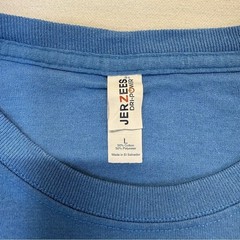 Jerzees Dri-Power Long Sleeve T Shirt Blue Men’s Large Cotton Blend