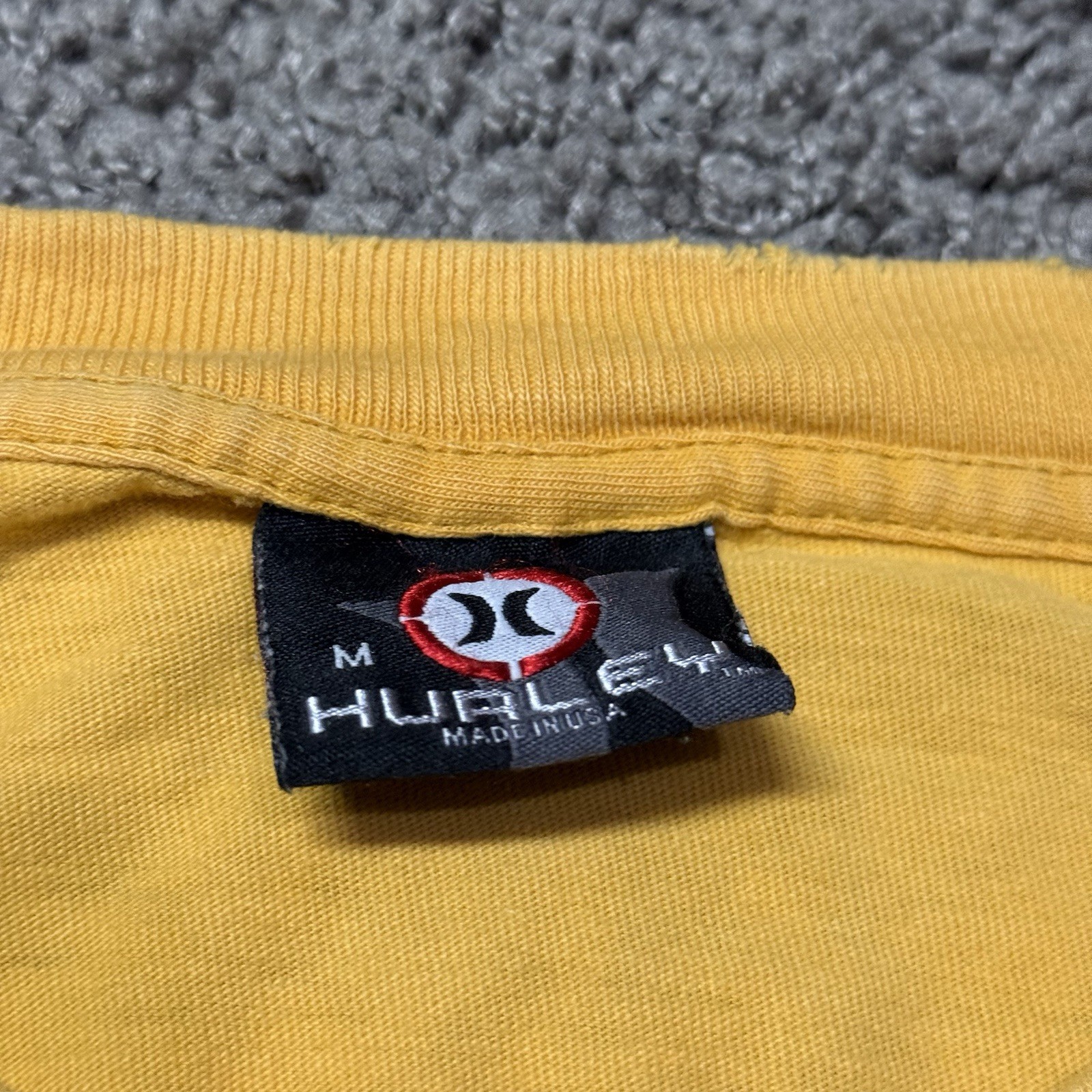 Vtg 90s Hurley USA Made Long Sleeve Shirt MD Blue Surf Skate Movement Internatio gallery