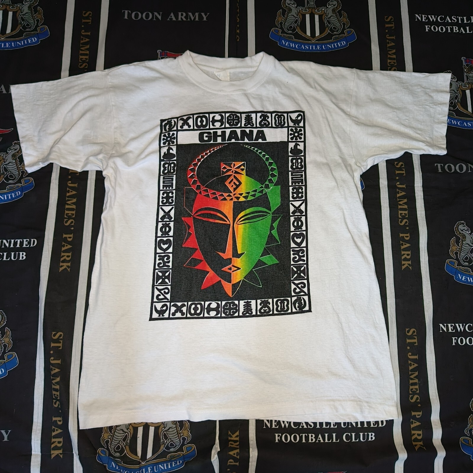 Rare Vintage 1990's Ghana Shirt T-Shirt Cotton Size M gallery