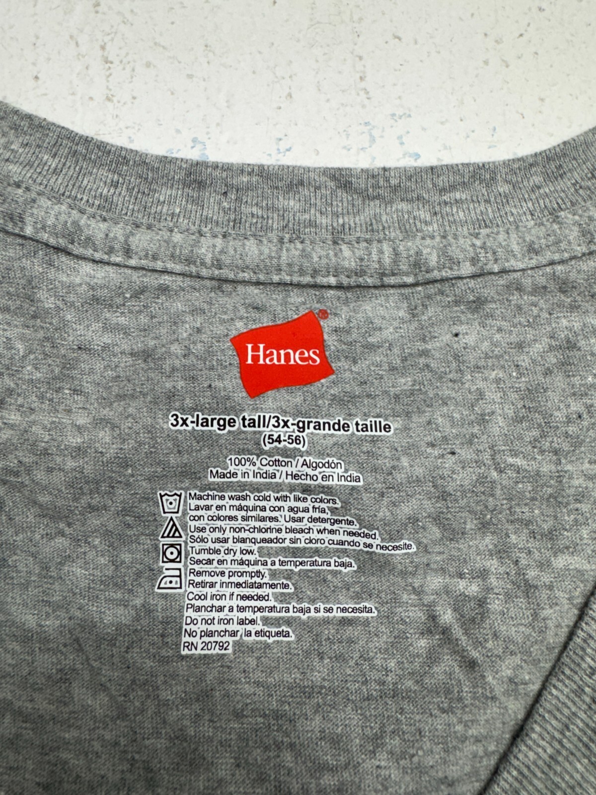 Hanes 4 Pack Gray Basic Short Sleeve T Shirts Mens Size 3XLT gallery