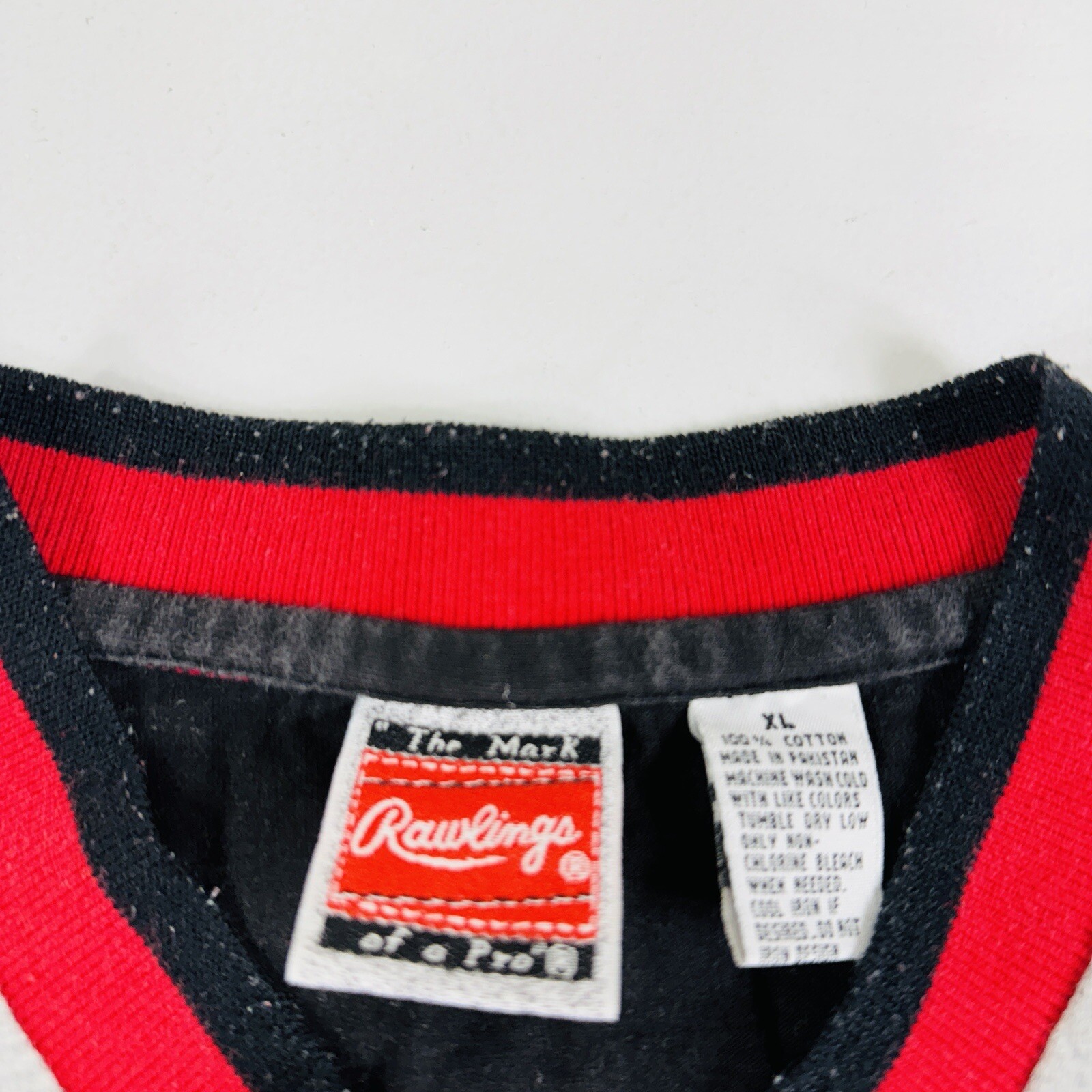 Rawlings Vintage T Shirt 80s Red Black Sellout Men’s Size XL gallery