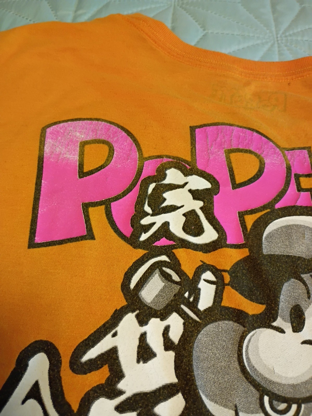 Popeye The Sailor Man Dual Graphic Cartoon Classic T-Shirt Orange 3XL gallery