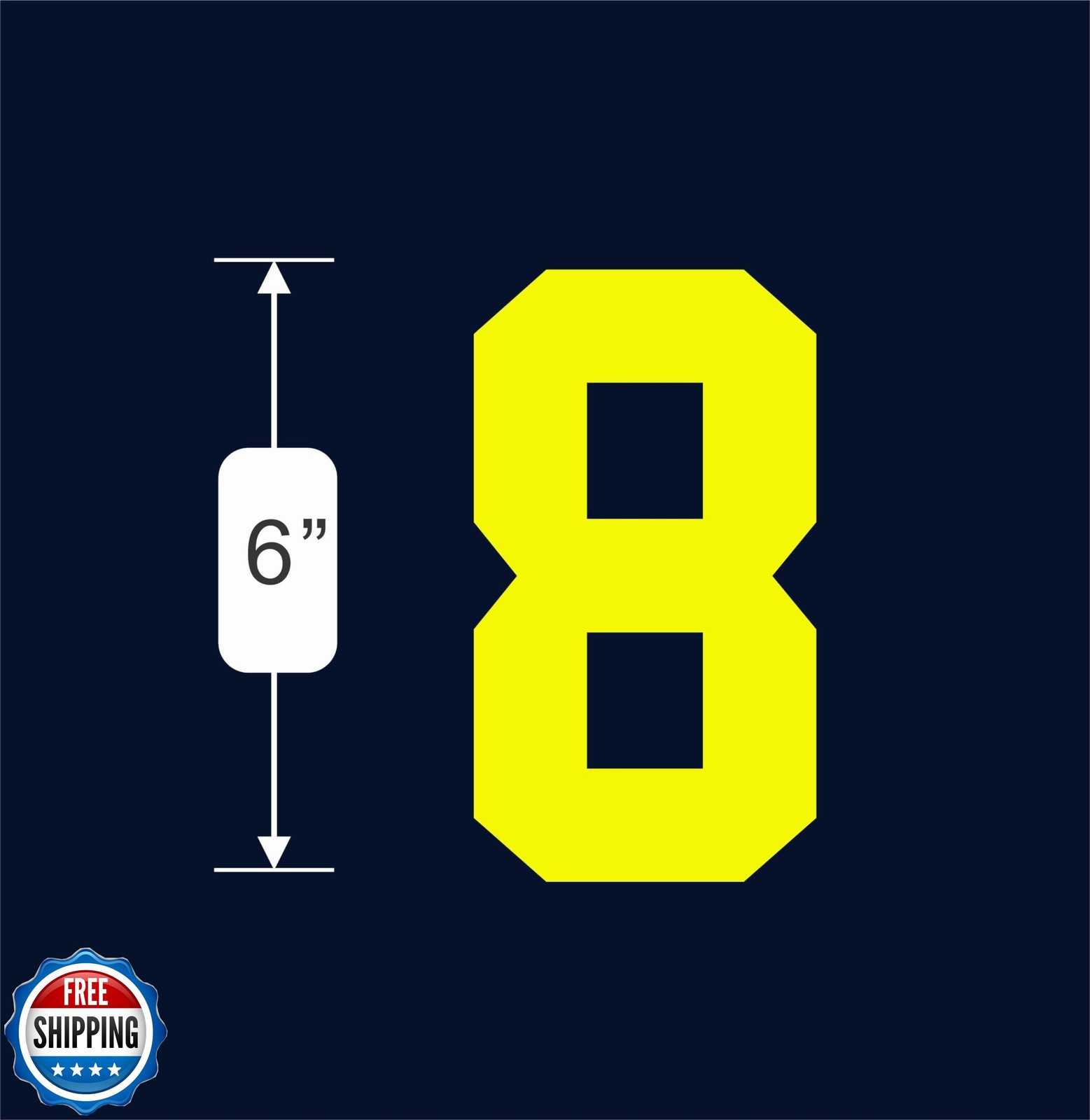 Numbers Kit(0-9),6" Tall for Sports T-Shirt Jersey Football Baseball,Iron On, gallery
