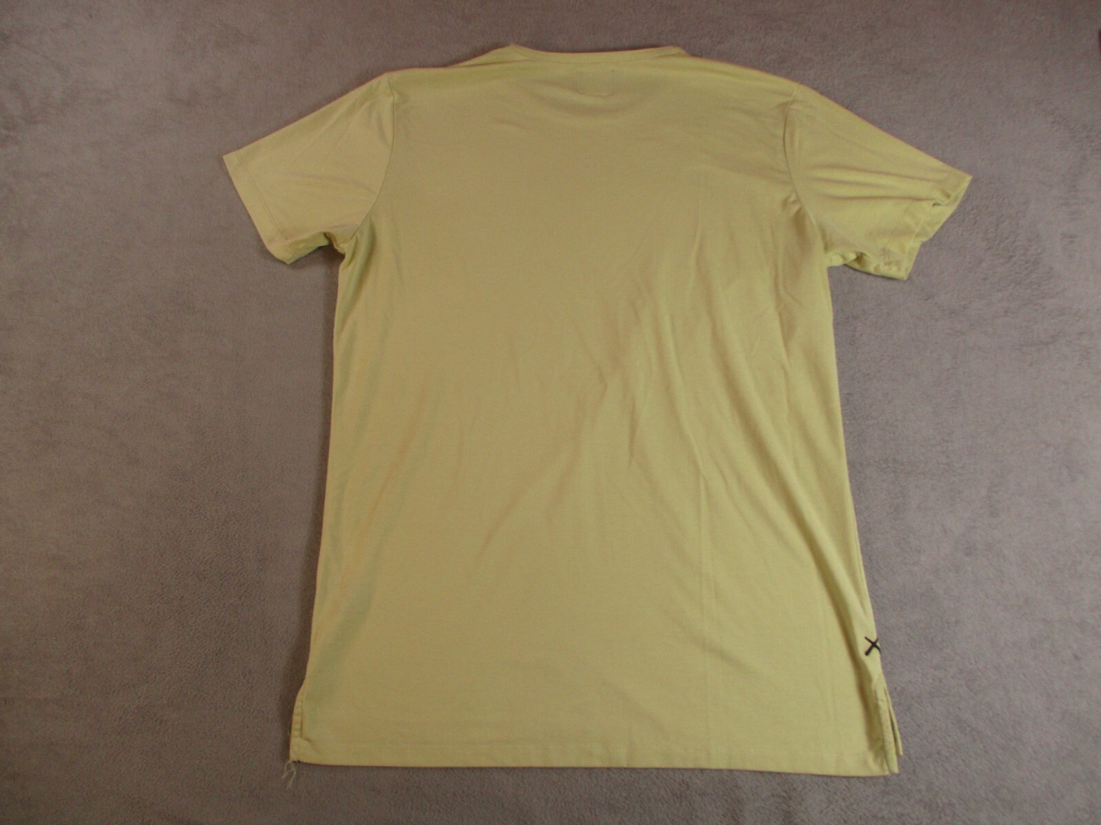 Cuts Clothing Split Hem Signature Shirt Mens Large Pale Yellow Stretch Pica Pro gallery
