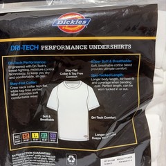 Dickies Dri-tech Performance Work 5 Short Sleeve Undershirts New Size Medium