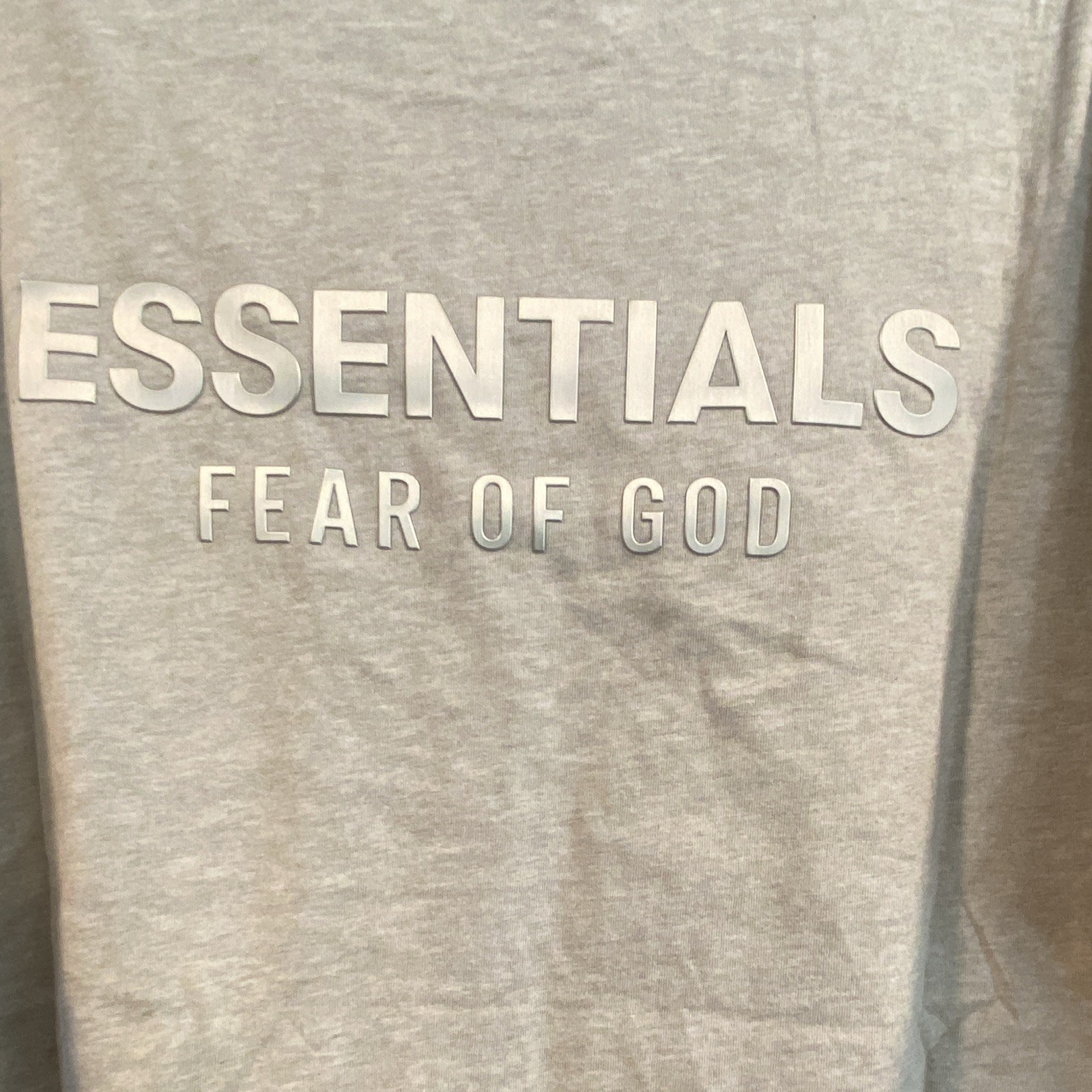 Fear of God Essentials Gray Logo Crew Neck Short Sleeve T-Shirt Men's L gallery