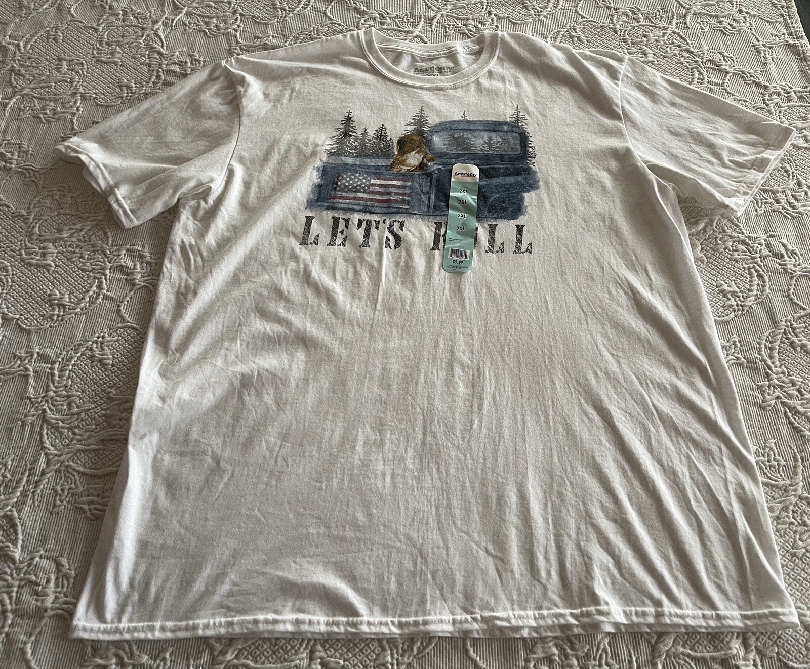 Let's Roll T-Shirt Pick-Up Chocolate Lab Duck Hunting Academy Sports Men 2XL NEW gallery