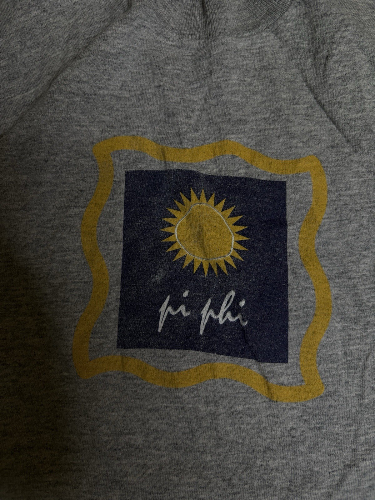 90s Fruit of the Loom HD Cotton Pi Beta Phi Pi Phi Graphic Gray Men's XL T-Shirt gallery