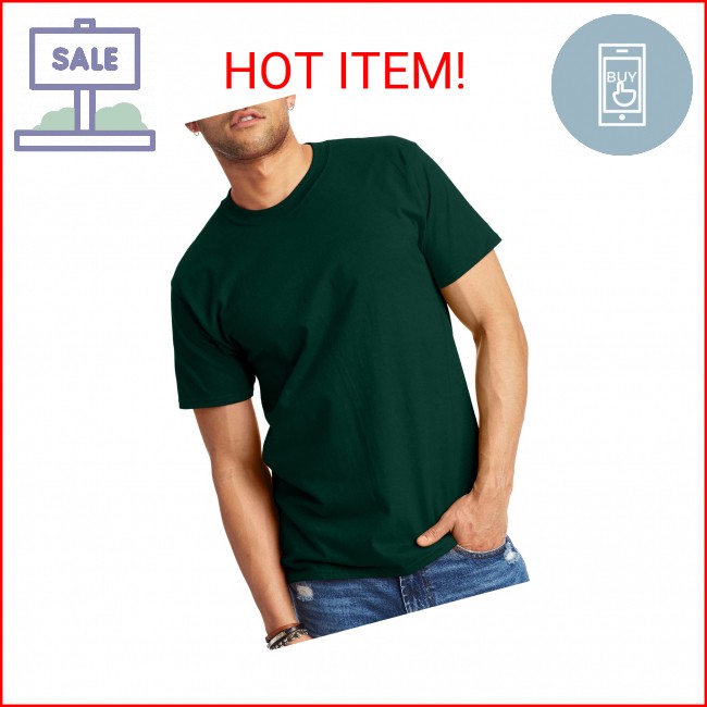 Hanes Mens Beefyt T-shirt, Heavyweight Cotton Crewneck Tee, 1 Or 2 Pack, Availab