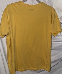 DNMX Graphic Tee Large Yellow “Break the Routine” Bottle Shatter Print Shirt