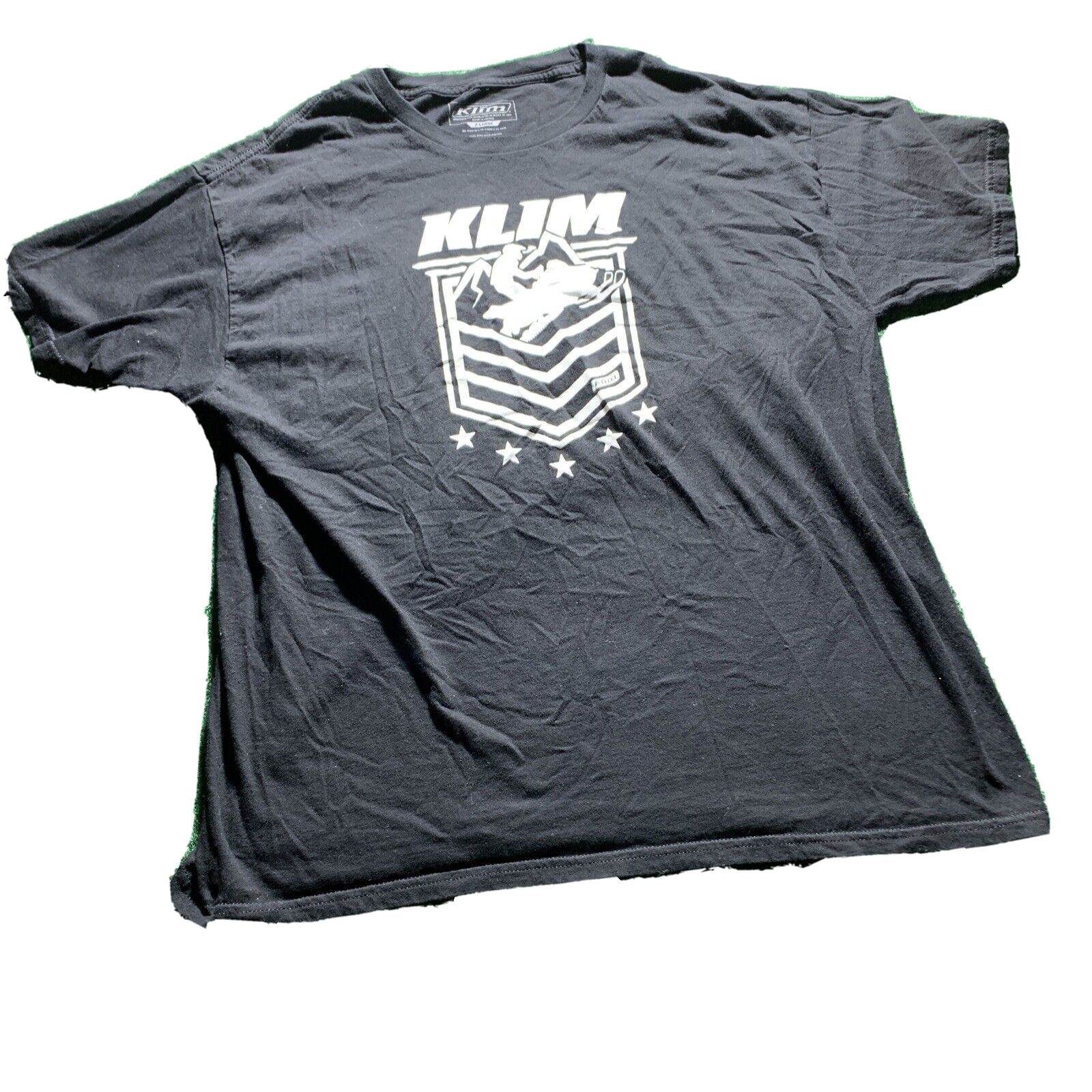 Klim Snowmobile T Shirt Men XL Black Snow machine Chevron Mountain