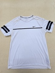 Nike Miler Dri-FIT UV White Stripe L Men’s Running Tee