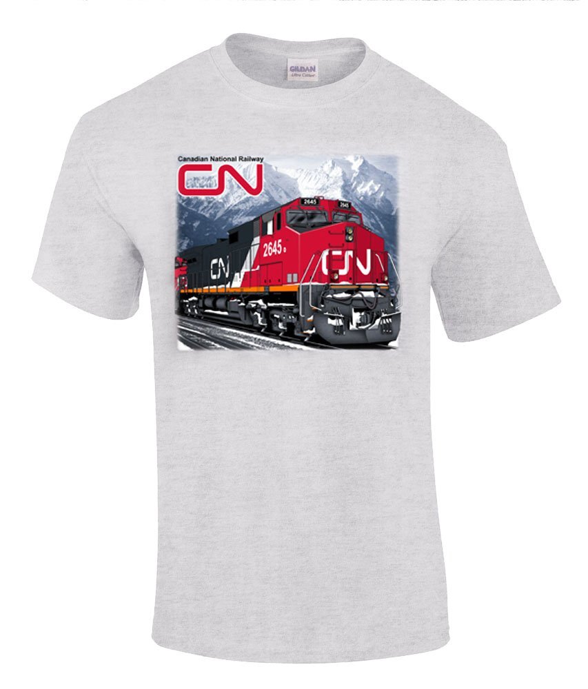 Canadian National pacific Train C44-9W Authentic Railroad T-Shirt Tee Shirt [75] gallery