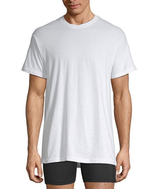 Stafford 4-Pack Men's Ultra Soft 100% Cotton Crew-Neck T-Shirt White gallery