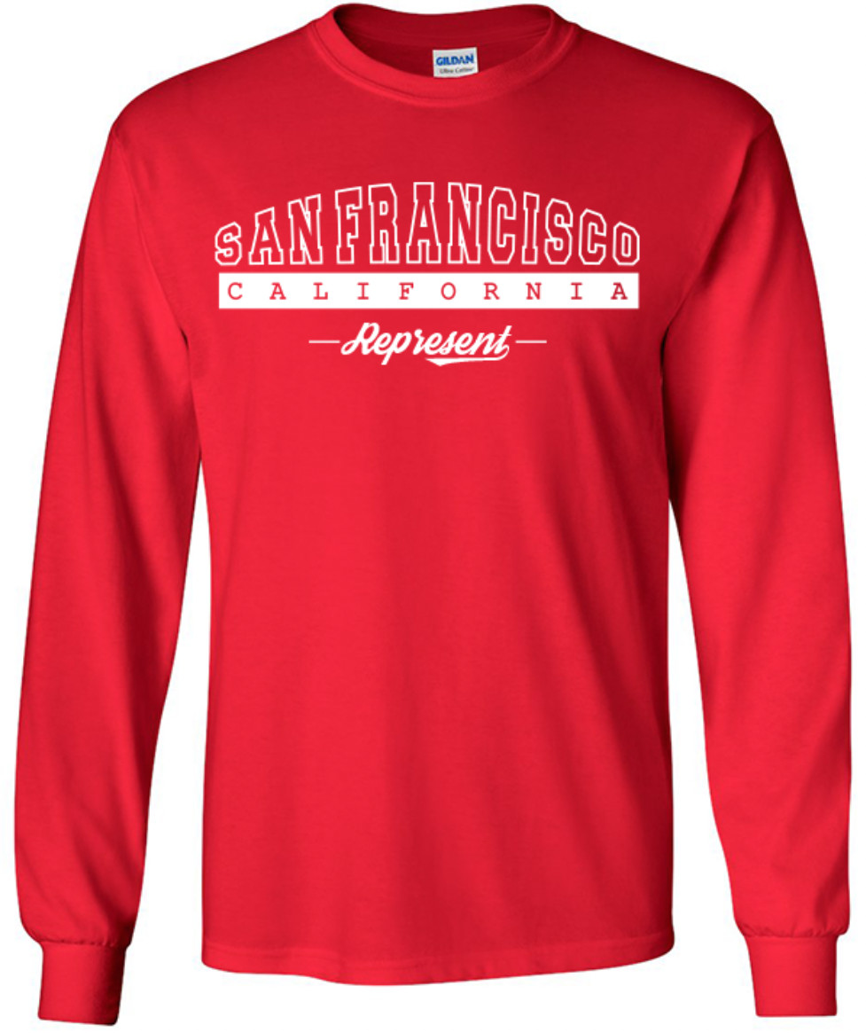 San Francisco California State T-Shirt Long Sleeve Graphic Tees Unisex Apparel gallery