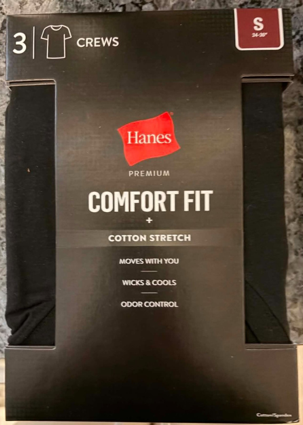 Men's Hanes 5 Slim Fit 3 Comfort Fit or 6 Everyday Premium Crew Neck Blk S,M,XL gallery