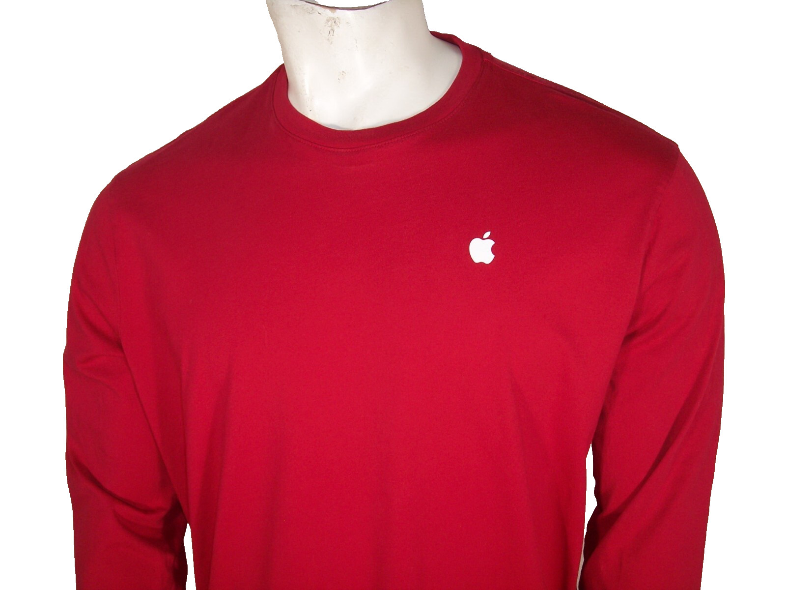 Apple Employees Large Long Sleeve Red Cotton T-shirt gallery