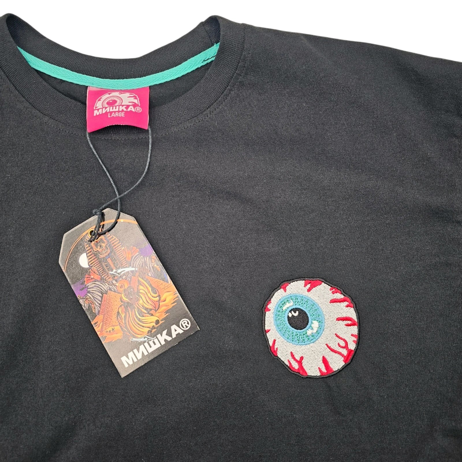 Mishka Embroidered Keep Watch Logo Black T Shirt Large Brand New With Tags gallery