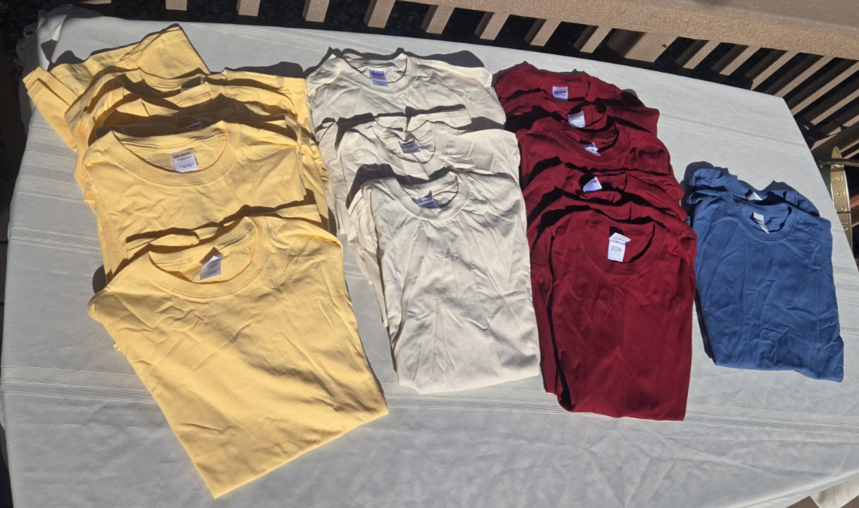 NEW Bulk Lot of 20 GILDAN T-Shirts Heavy Duty Cotton Tee - Blanks Size Men's L gallery