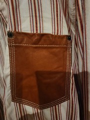 D SQUARED BUTTON DOWN WITH LEATHER POCKET. UNIQUE PIECE. SIZE 54 EURO