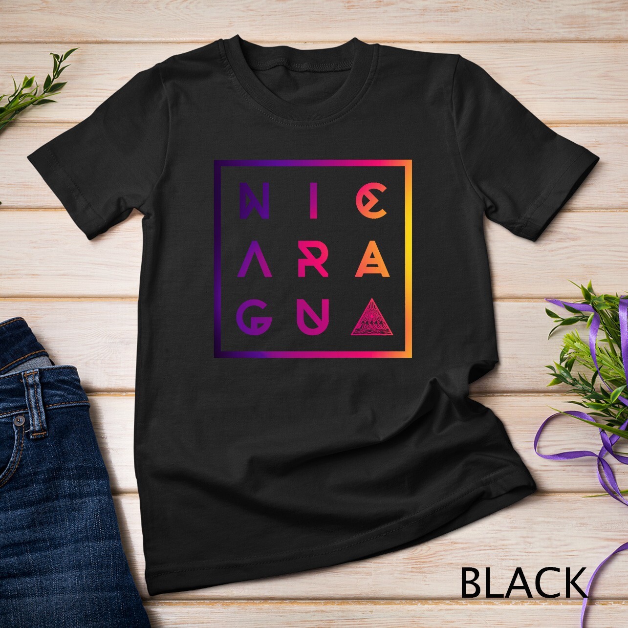 Colorful Geometric Nicaragua Premium T-Shirt Unisex T-shirt gallery