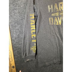 Harley Davidson Koblenz Germany Long Sleeve T-Shirt Mens XL Gray Biker Graphic