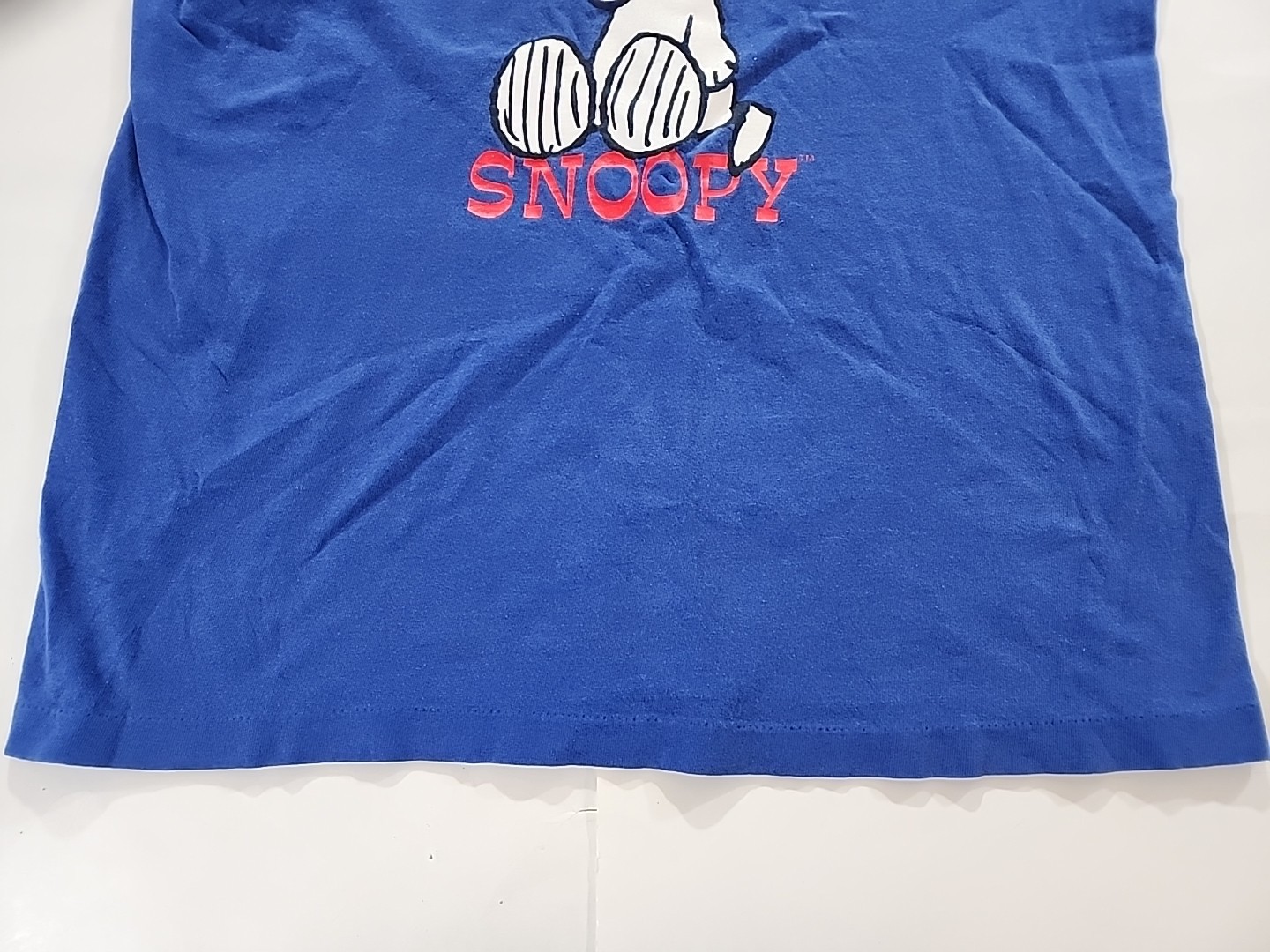 Blitzz Intl 90's Vintage T Shirt Tee Peanuts Snoopy Blue Sz Large Single Stitch gallery