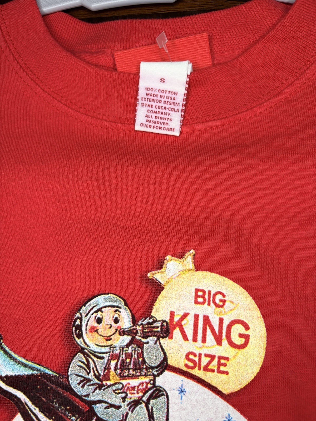 Vintage Coca-Cola Red Cotton Men's Graphic Print T-Shirt S Crew Neck SS New York gallery