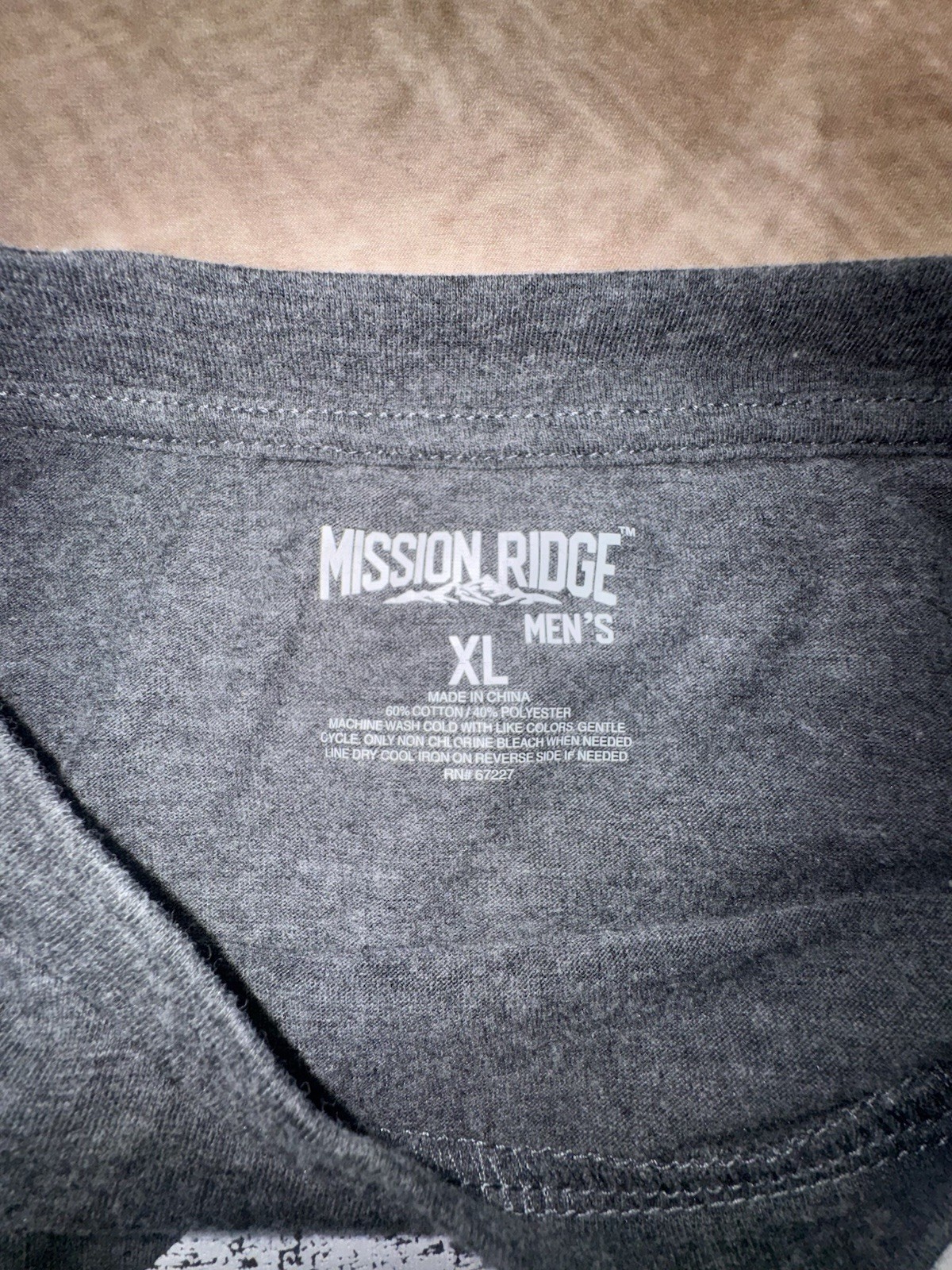 Mission Ridge Skull T Shirt Men's Size XL Gray White Orange Graphic Halloween gallery