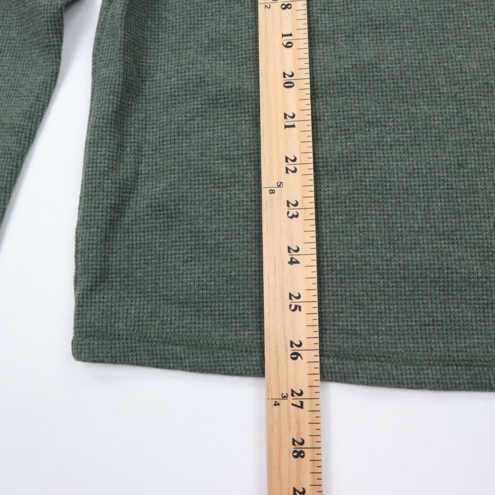 Members Mark Thermal Henley Shirt Mens Medium Green Pullover Dexter gallery