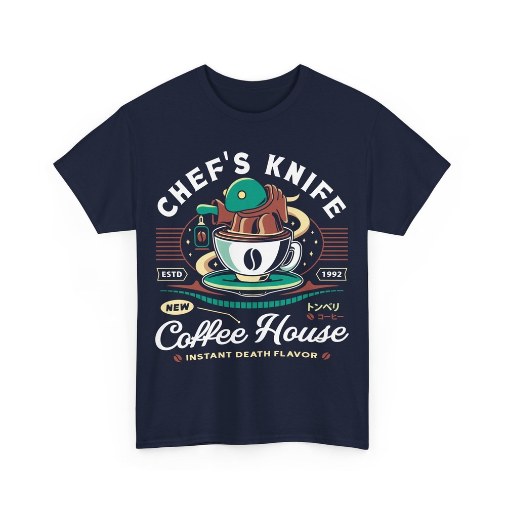 Chefs Knife Coffee Crest Unisex T-Shirt. Final Fantasy Video Game. Tomberi.