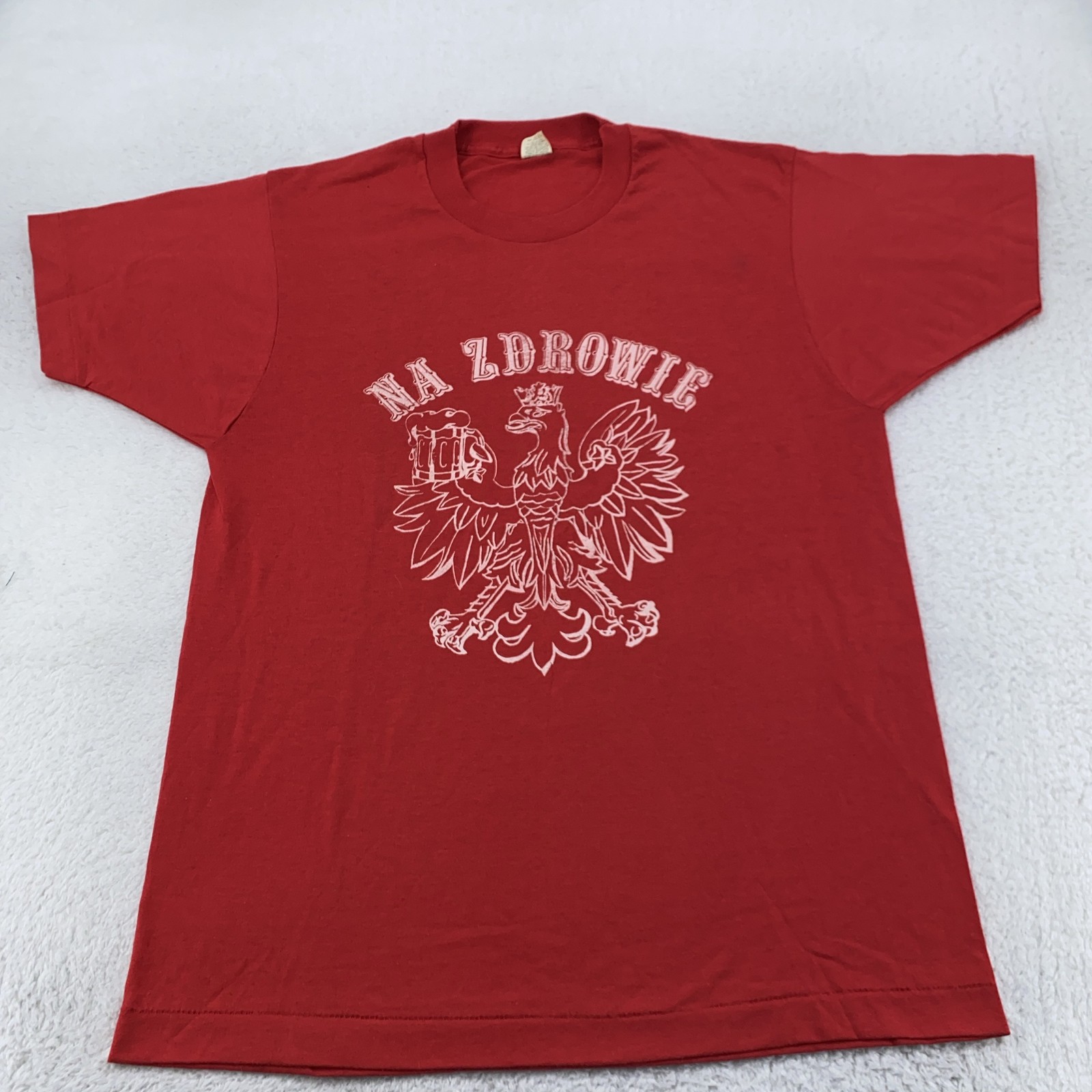 Vintage Na Zdrowie Shirt Mens Medium Polish Eagle Beer Graphic Screen Stars 80s gallery