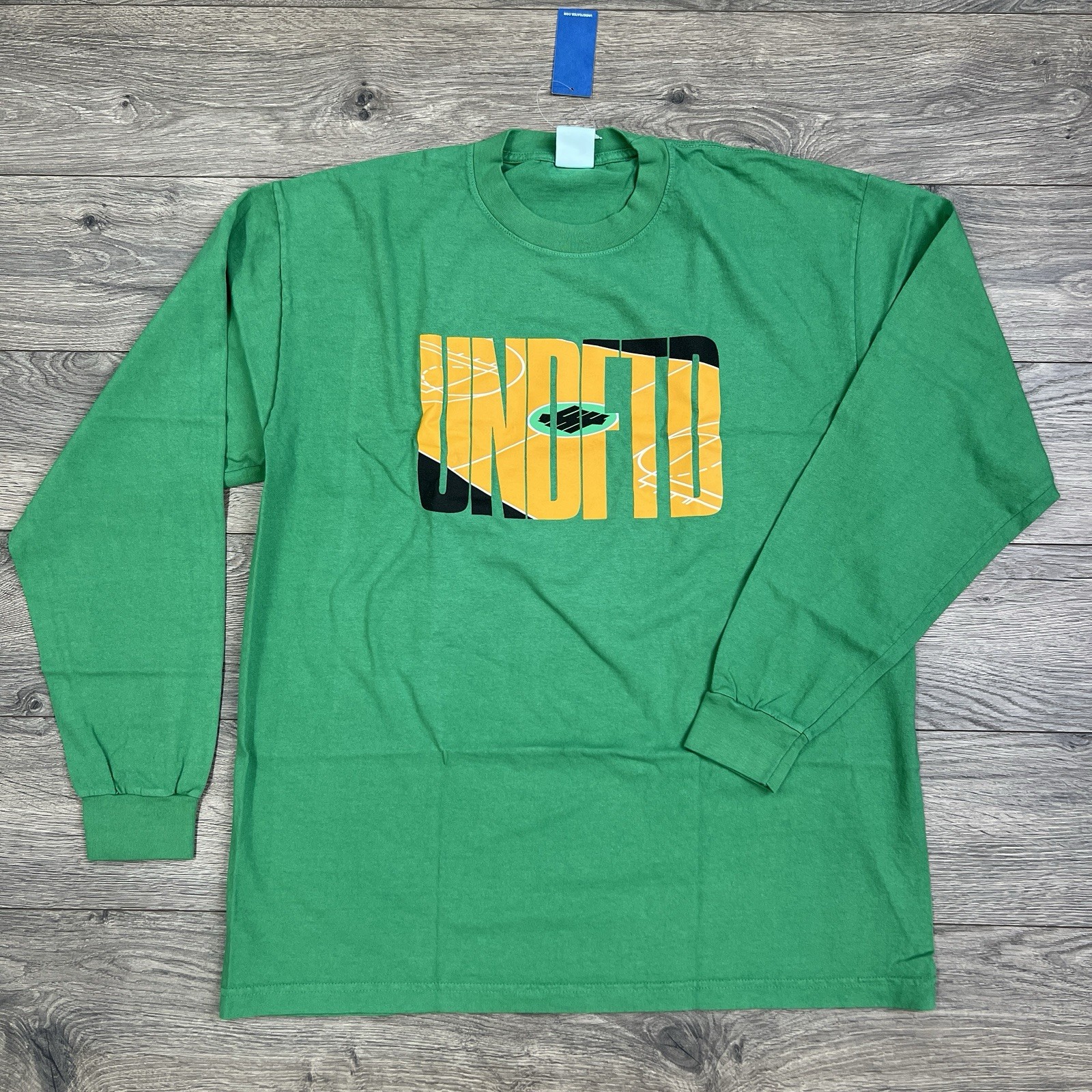 Undefeated Long Sleeve Tee Size Large Mens Green Half Court
