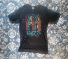 John Karras RAGBRAI 1973 Donald Kaul Black Graphic T Shirt