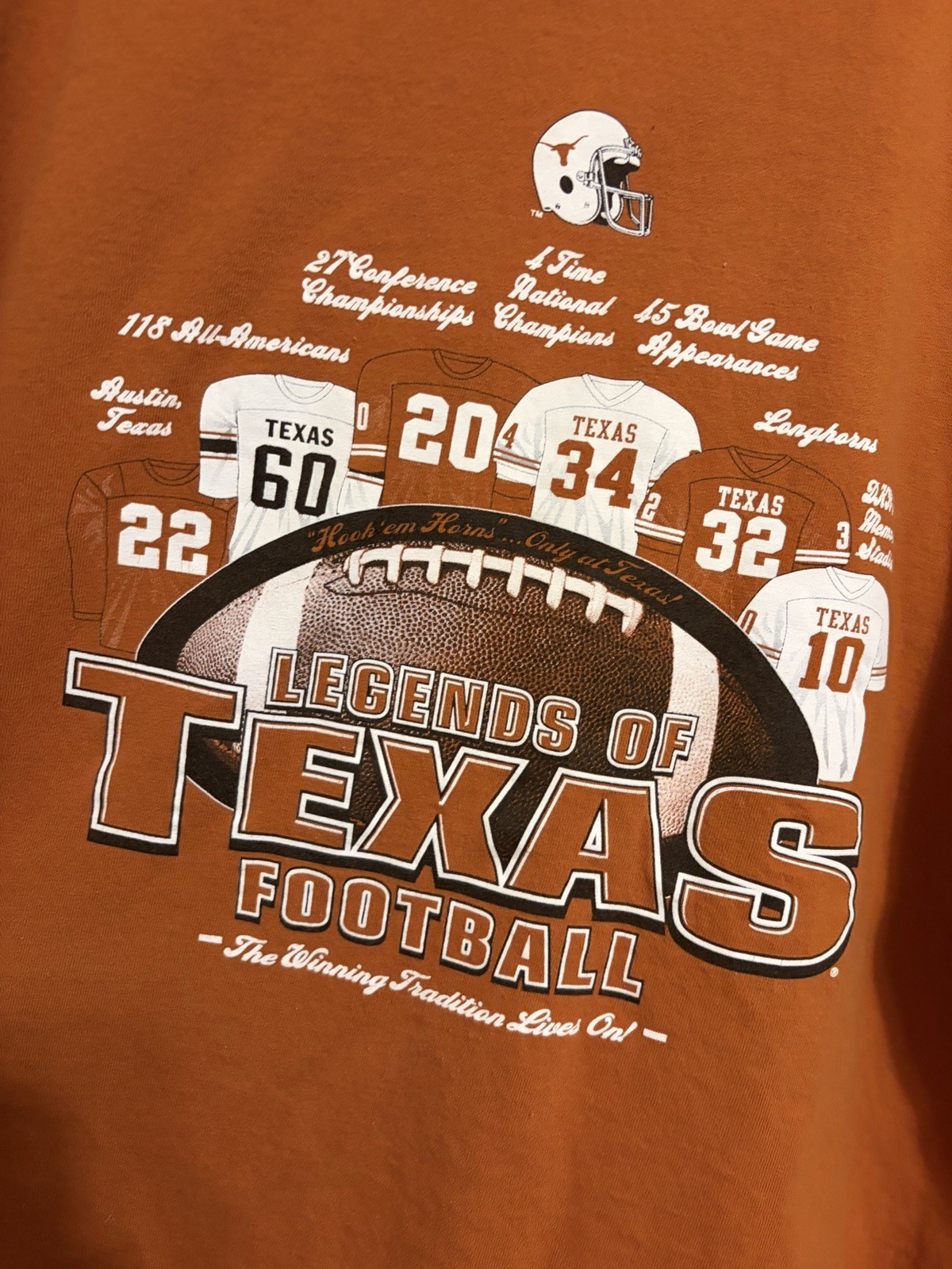 University of Texas Football Legend of Texas Football Men's Size 2XL T-Shirt gallery