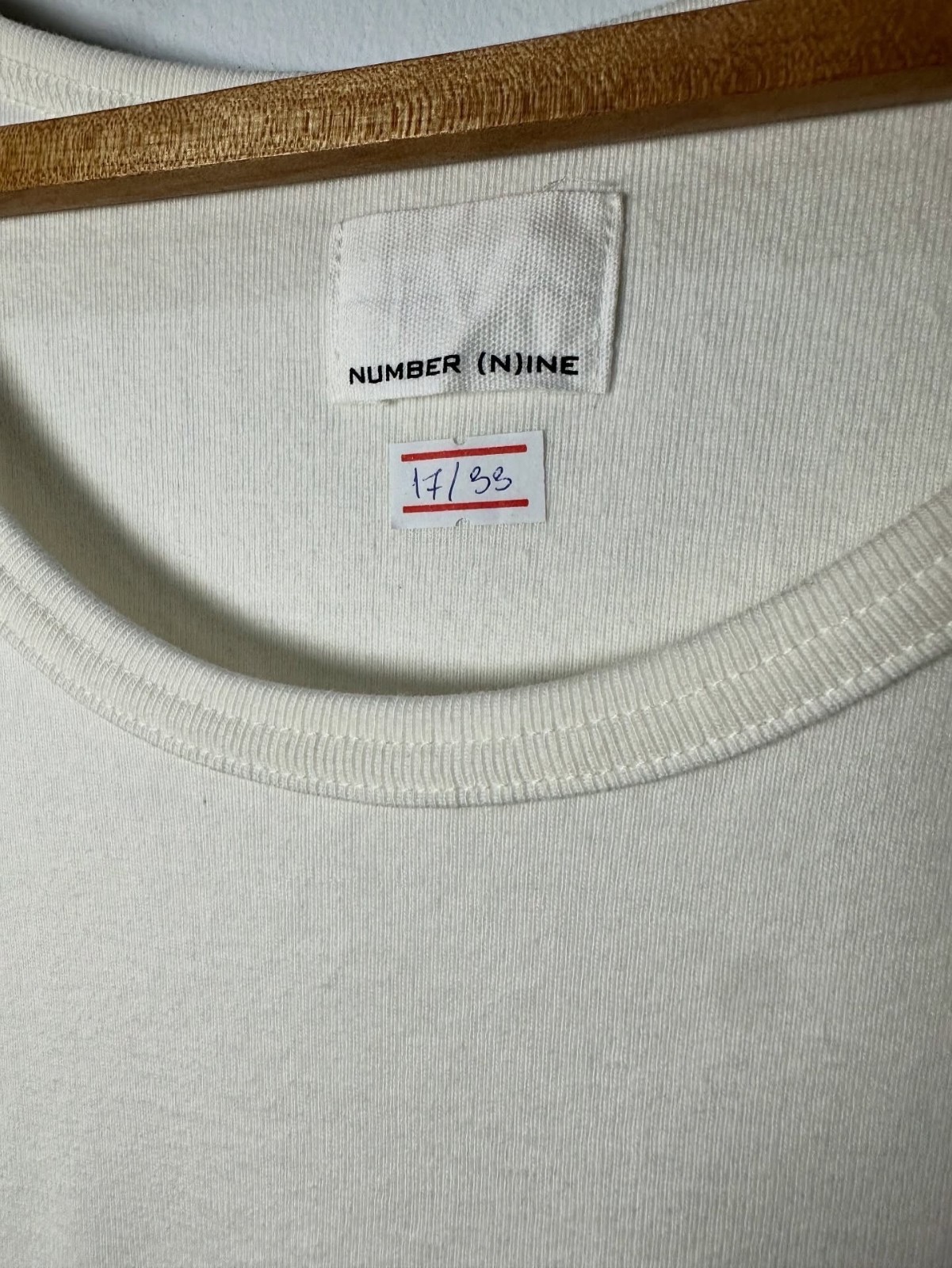 Number (N)ine — Plain Ribbed Tank Top Off-White gallery