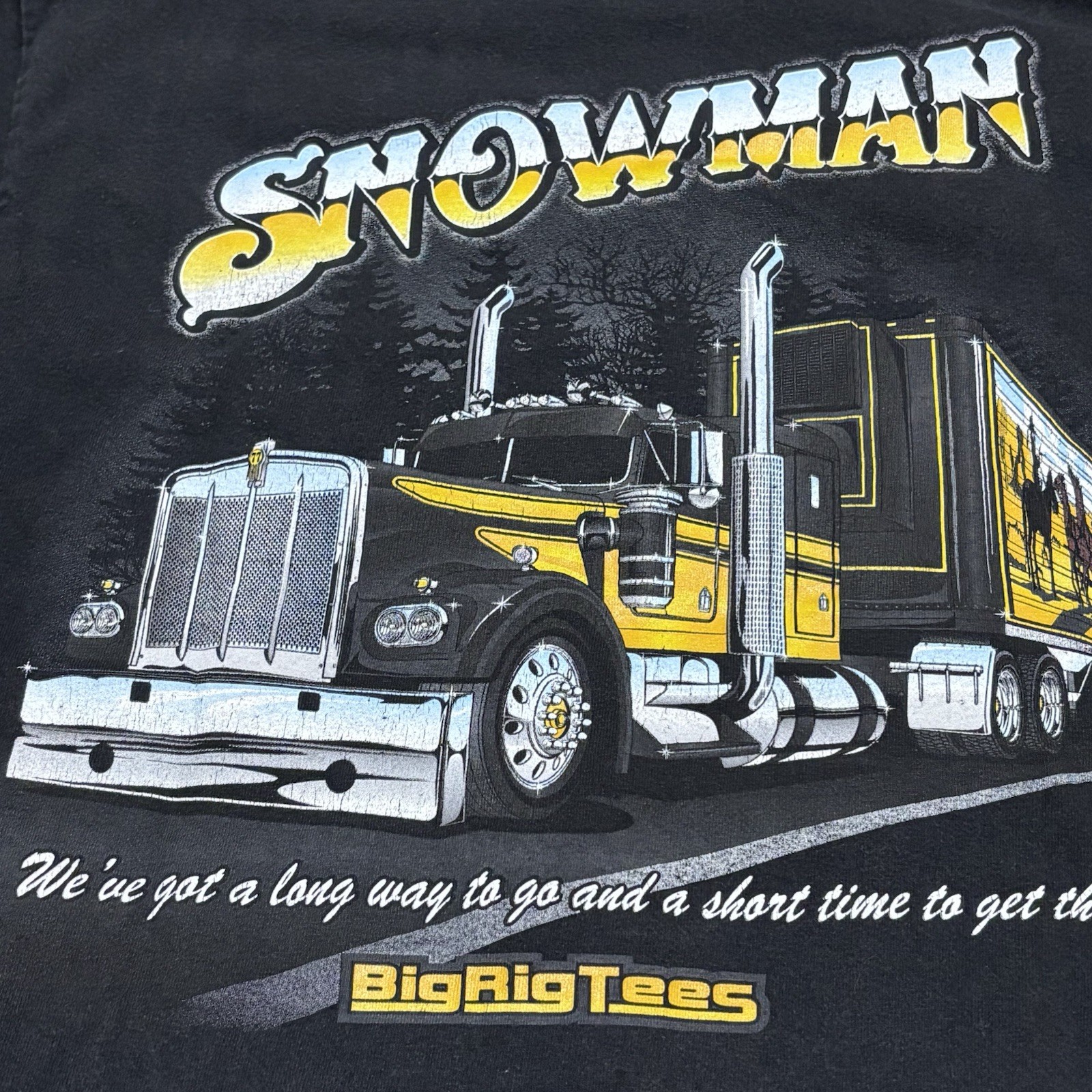 Big Rig Tee's Mens Small Smokey Bandit Trans Am Snowman Shirt Sleeve Trucker gallery