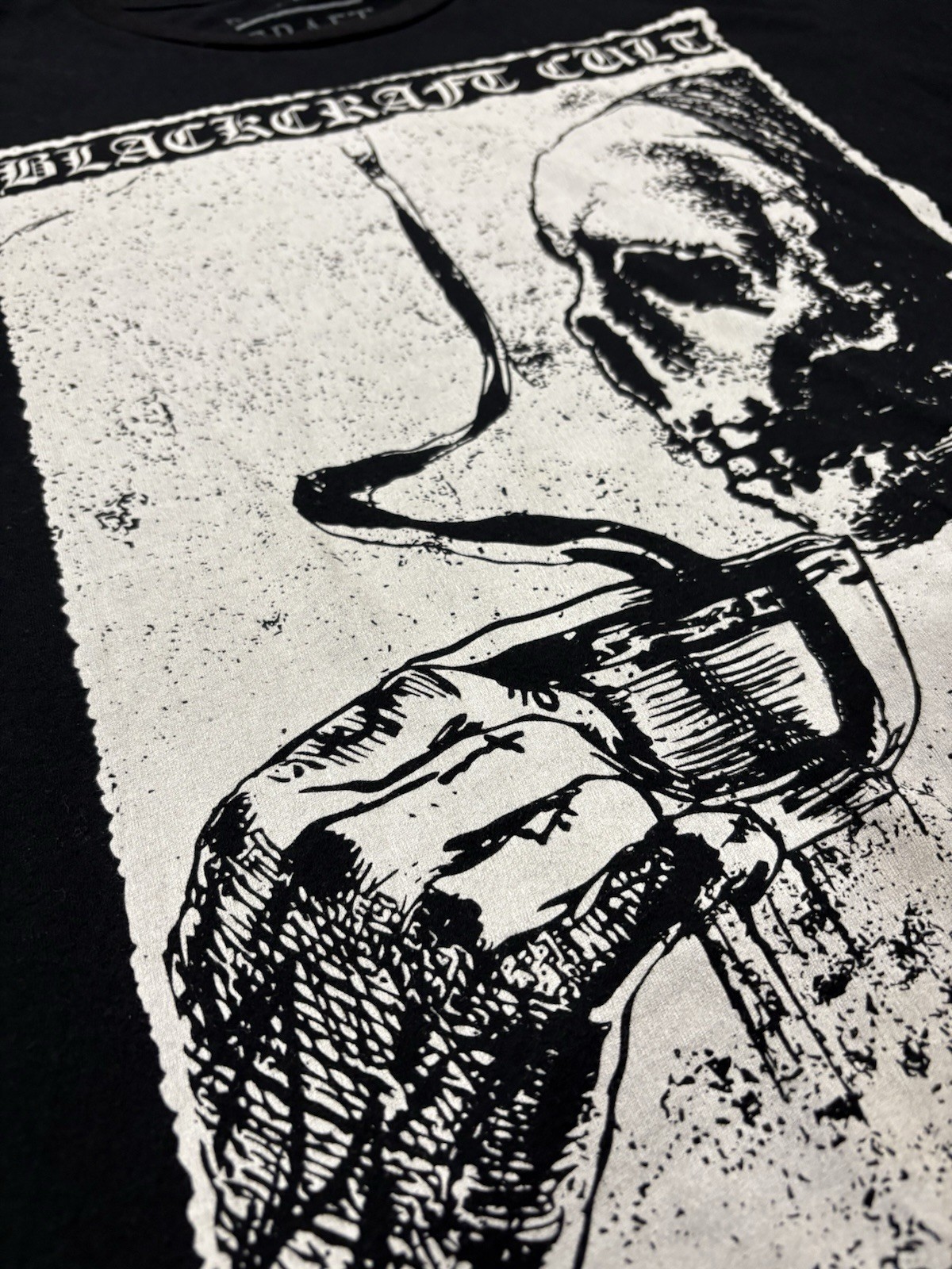 Blackcraft Cult T Shirt Mens Medium Black Skull Gothic Occult Graphic Death Tee gallery