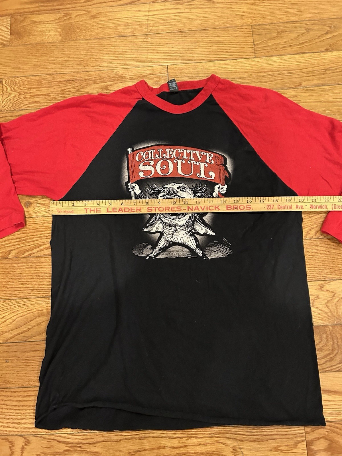 Collective Soul Band Shirt Mens L Tultex Raglan Baseball Tee Tour Discography gallery